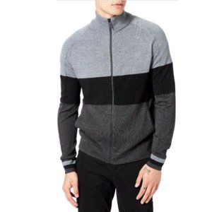 NWOT Good Man Brand MVP Stripe Merino Zip Sweater